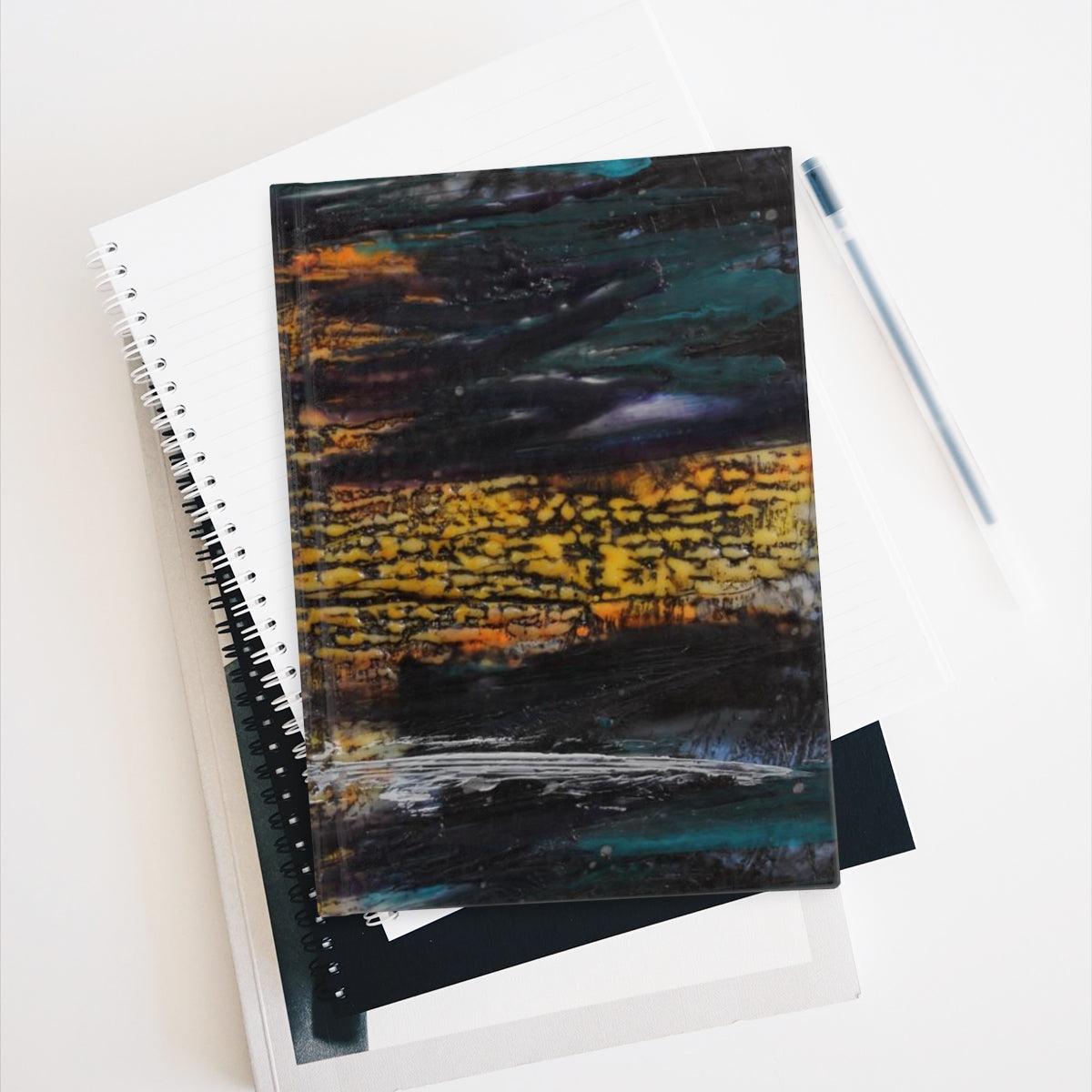"In The Shadows There is Always Light" Journal - Ruled Line-Paper products - Mike Giannella - Encaustic Painting - Mixed Media Artist - Art Prints