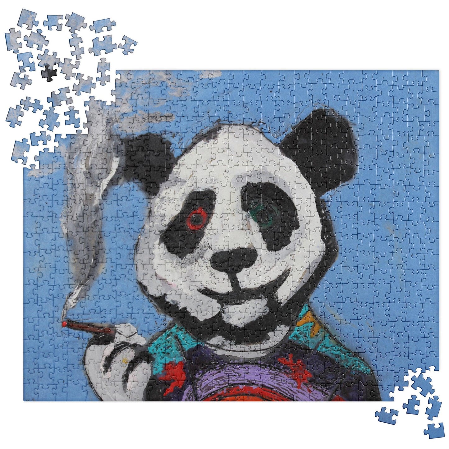 "Panda Madness" Jigsaw puzzle- - Mike Giannella - Encaustic Painting - Mixed Media Artist - Art Prints