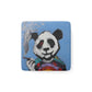 "Panda Madness" Porcelain Magnet, Square-Home Decor - Mike Giannella - Encaustic Painting - Mixed Media Artist - Art Prints
