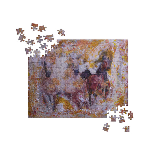 "Prairie Meadows" Jigsaw puzzle- - Mike Giannella - Encaustic Painting - Mixed Media Artist - Art Prints