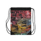"Synapse 2" Drawstring Bag-Bags - Mike Giannella - Encaustic Painting - Mixed Media Artist - Art Prints